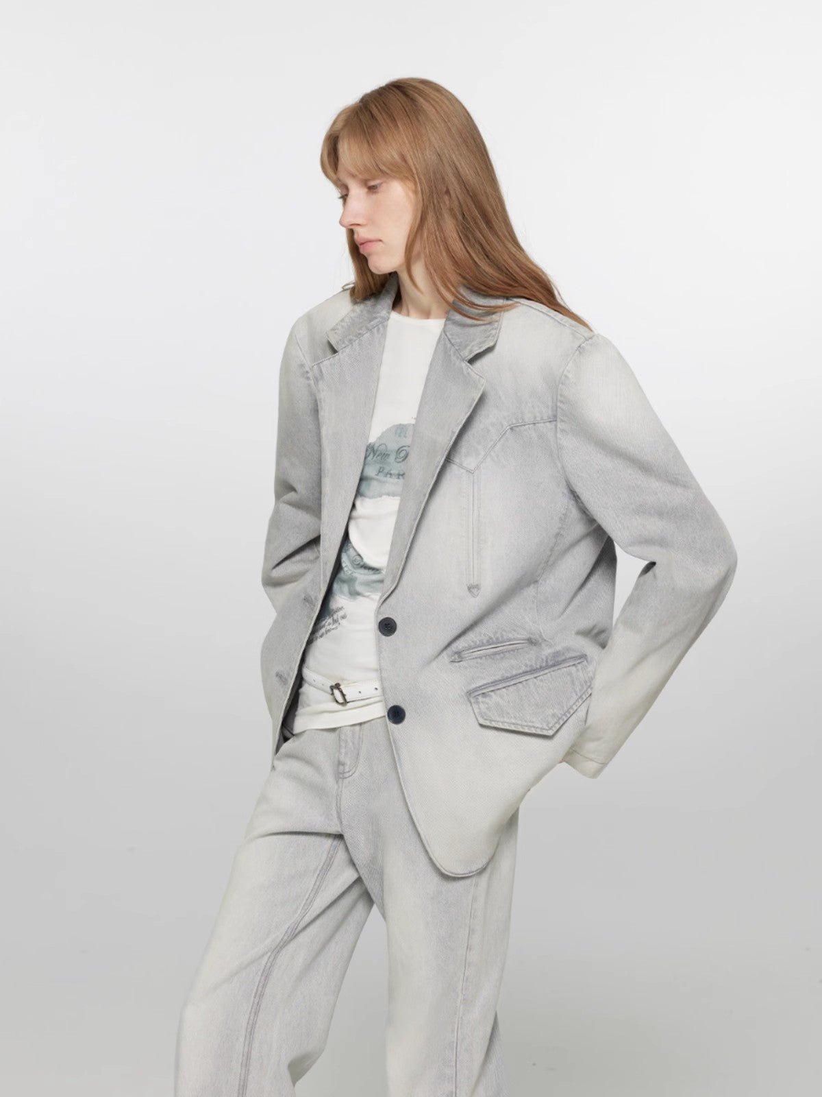 Deconstructed Denim Jacket - Sculptural Tailoring. - BLCIamSurrealArtFashion