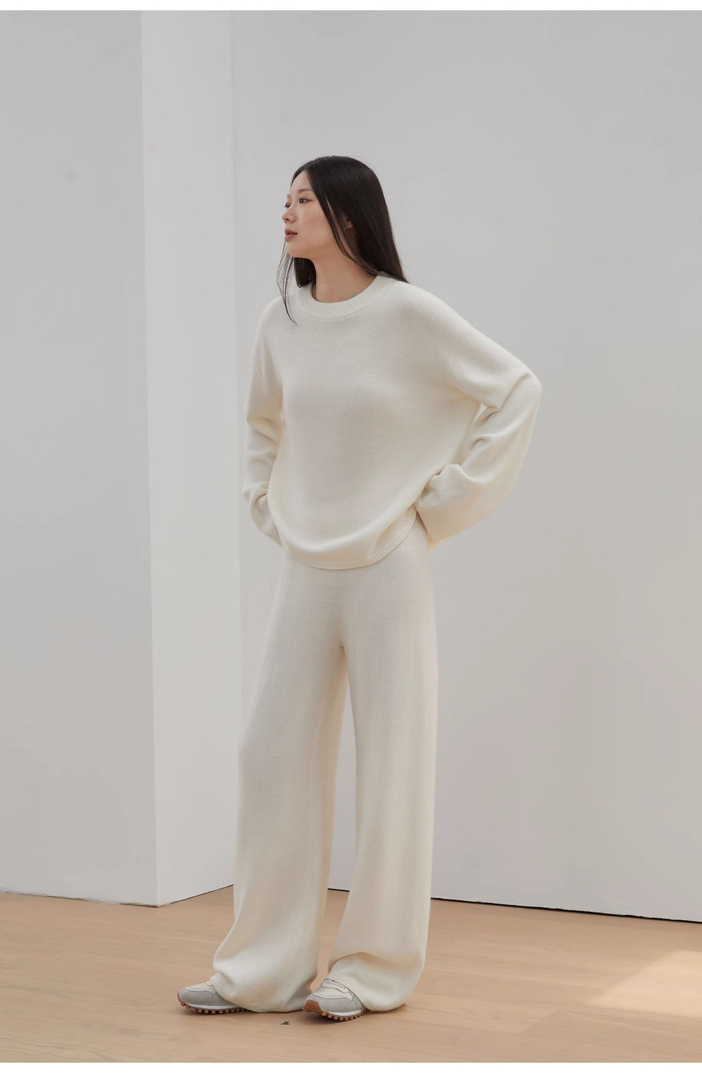 Fireladyfur Women's Merino Wool Knit Outfit Winter.