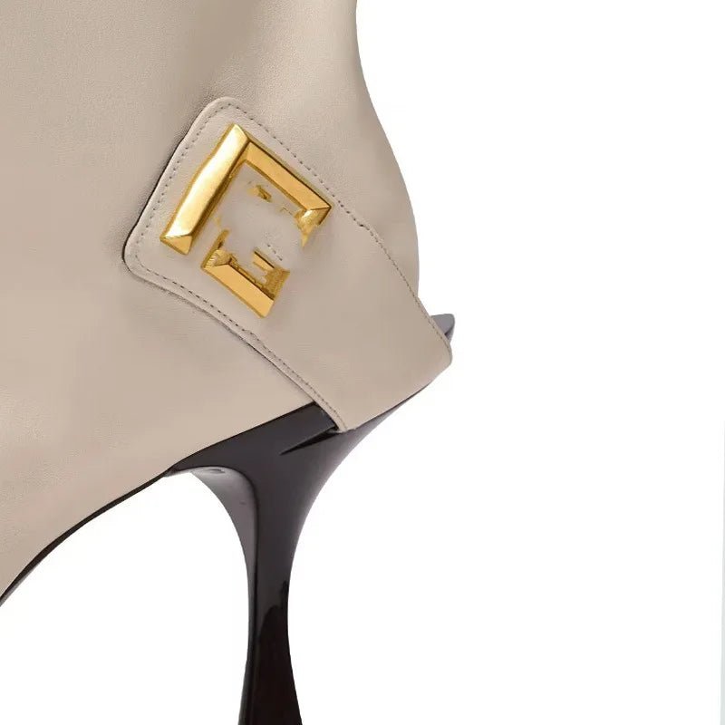 Sculptural Wrap Ankle Boots - BLCIamSurrealArtFashion