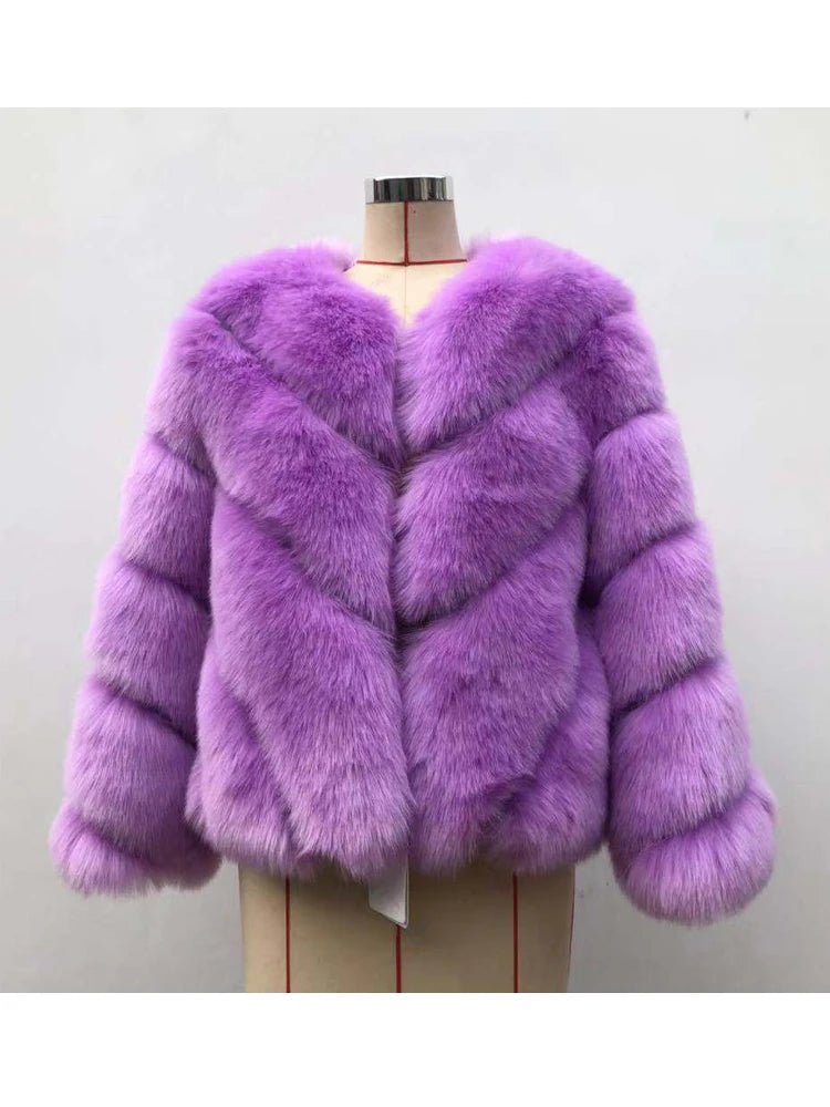Furry Faux Fur Coat - BLCIamSurrealArtFashion