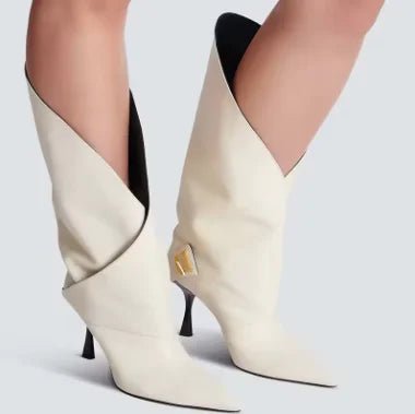 Sculptural Wrap Ankle Boots - BLCIamSurrealArtFashion