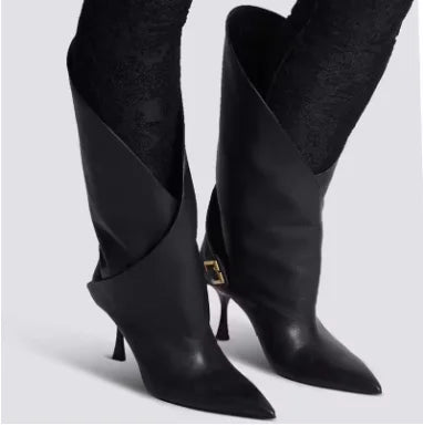 Sculptural Wrap Ankle Boots - BLCIamSurrealArtFashion