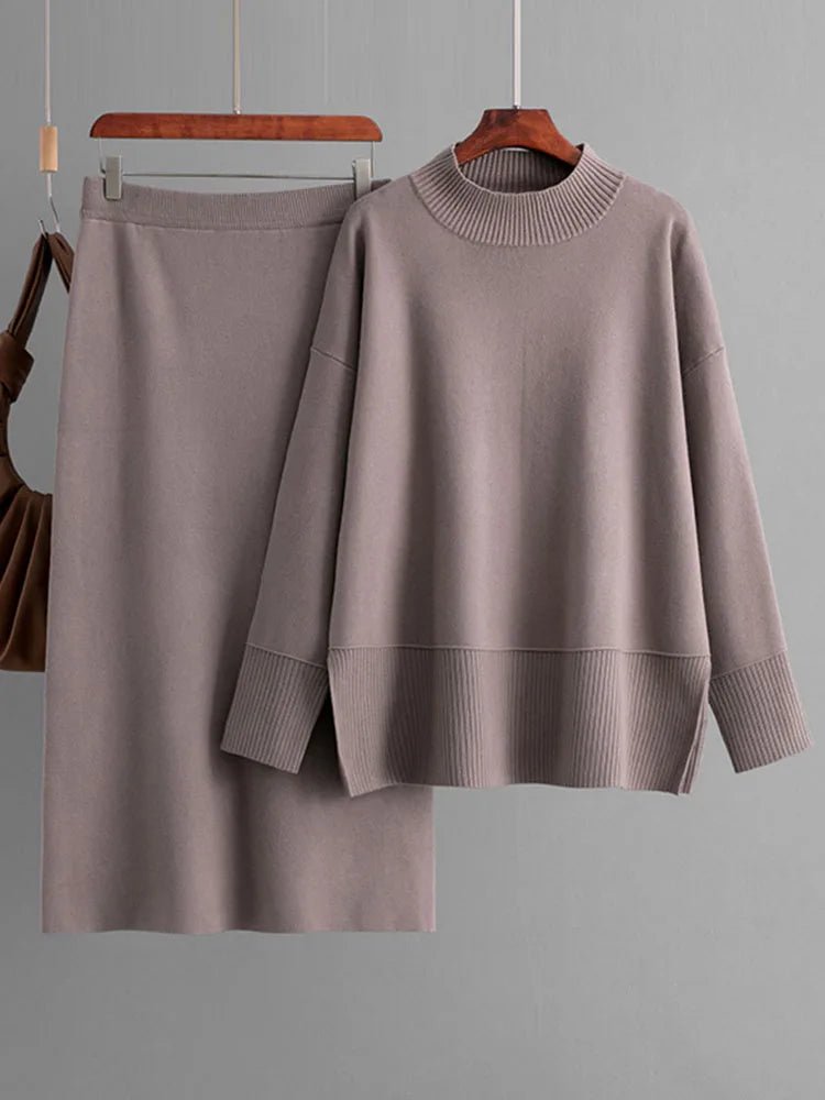 Burgundy Luxe Knit Set - BLCIamSurrealArtFashion