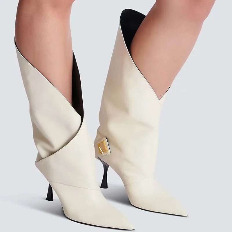 Sculptural Wrap Ankle Boots - BLCIamSurrealArtFashion