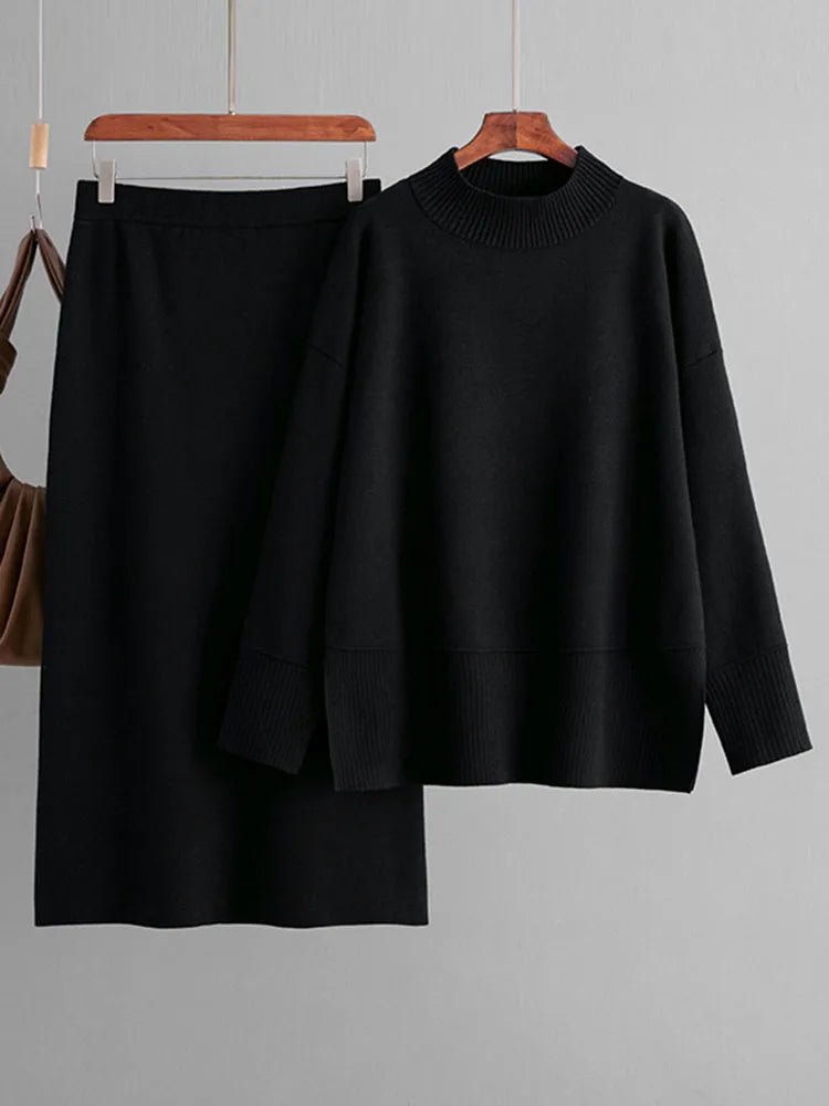 Burgundy Luxe Knit Set - BLCIamSurrealArtFashion