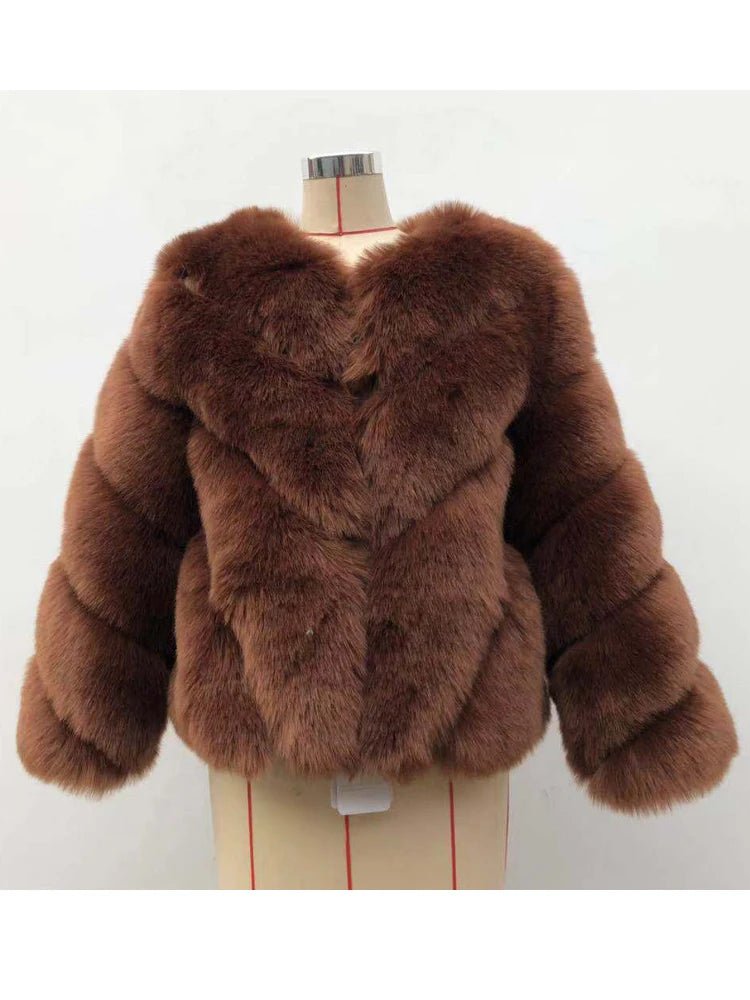 Furry Faux Fur Coat - BLCIamSurrealArtFashion