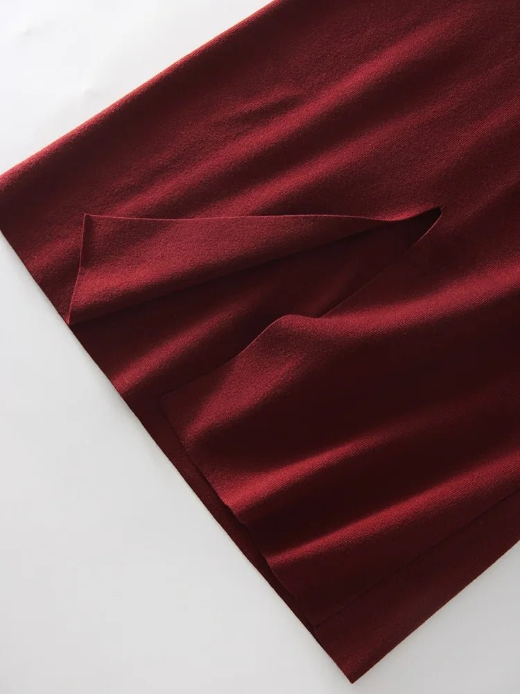 Burgundy Luxe Knit Set - BLCIamSurrealArtFashion