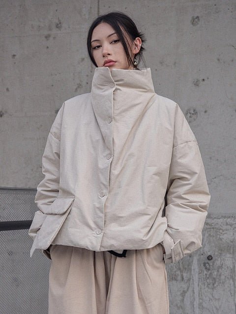 Eatan Puff Jacket - Sand. - BLCIamSurrealArtFashion